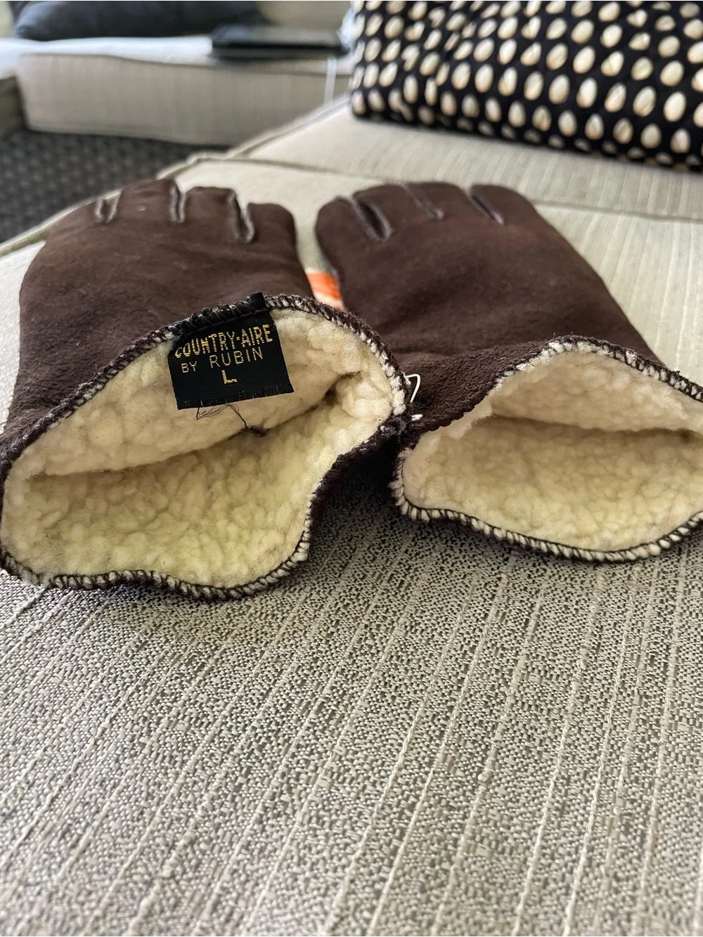 Vintage Country-Aire by Rubin Brown Suede Women's Gloves